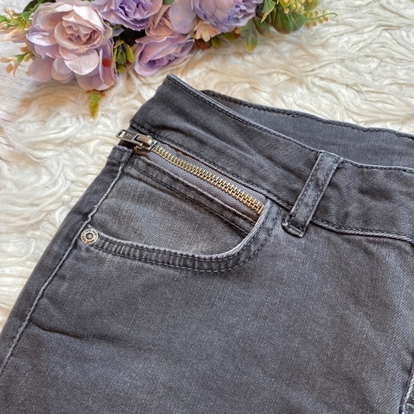 ANINE BING Double Zip Washed Black Low Rise Zipper Ankle Skinny Jeans sz 27 - Picture 4 of 14